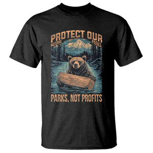 Protect Our National Parks T Shirt Parks Not Profits Bear Retro Graphic TS02 Black Print Your Wear