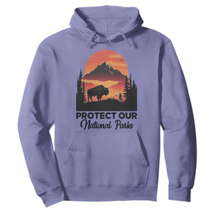 Protect Our National Parks Hoodie Bison Buffalo Vintage Graphic TS02 Violet Print Your Wear