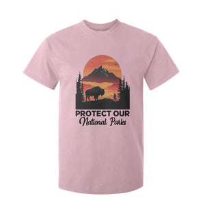 Protect Our National Parks T Shirt For Kid Bison Buffalo Vintage Graphic TS02 Light Pink Print Your Wear