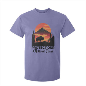 Protect Our National Parks T Shirt For Kid Bison Buffalo Vintage Graphic TS02 Violet Print Your Wear