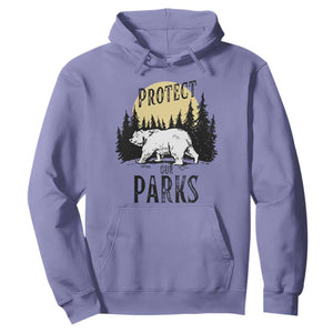 Protect Our Parks Hoodie Retro Bear Forest Nature Graphic TS02 Violet Print Your Wear