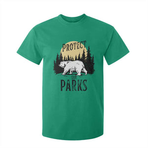 Protect Our Parks T Shirt For Kid Retro Bear Forest Nature Graphic TS02 Irish Green Print Your Wear