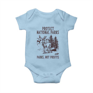 Protect National Parks Baby Onesie Support Parks Not Profits Deer TS02 Light Blue Print Your Wear