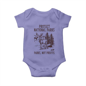 Protect National Parks Baby Onesie Support Parks Not Profits Deer TS02 Violet Print Your Wear