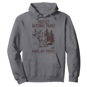 Protect National Parks Hoodie Support Parks Not Profits Deer TS02 Charcoal Print Your Wear