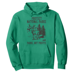 Protect National Parks Hoodie Support Parks Not Profits Deer TS02 Irish Green Print Your Wear