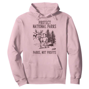 Protect National Parks Hoodie Support Parks Not Profits Deer TS02 Light Pink Print Your Wear