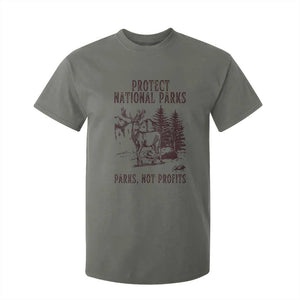 Protect National Parks T Shirt For Kid Support Parks Not Profits Deer TS02 Military Green Print Your Wear