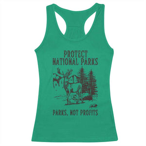 Protect National Parks Racerback Tank Top Support Parks Not Profits Deer TS02 Irish Green Print Your Wear