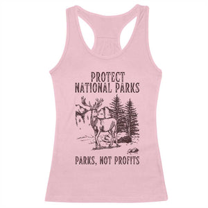 Protect National Parks Racerback Tank Top Support Parks Not Profits Deer TS02 Light Pink Print Your Wear