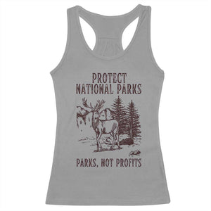 Protect National Parks Racerback Tank Top Support Parks Not Profits Deer TS02 Sport Gray Print Your Wear