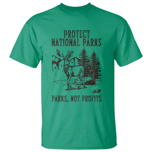 Protect National Parks T Shirt Support Parks Not Profits Deer TS02 Irish Green Print Your Wear