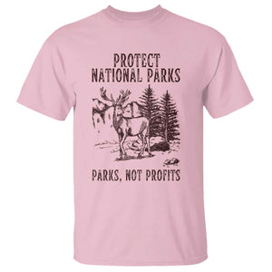 Protect National Parks T Shirt Support Parks Not Profits Deer TS02 Light Pink Print Your Wear