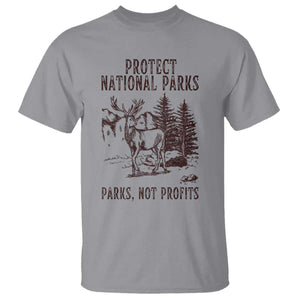 Protect National Parks T Shirt Support Parks Not Profits Deer TS02 Sport Gray Print Your Wear