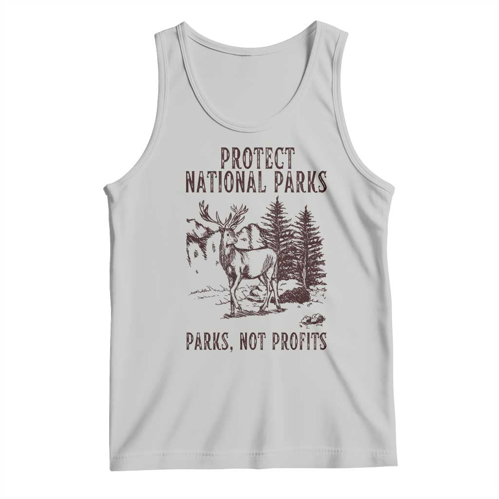 Protect National Parks Tank Top Support Parks Not Profits Deer TS02 Ash Print Your Wear