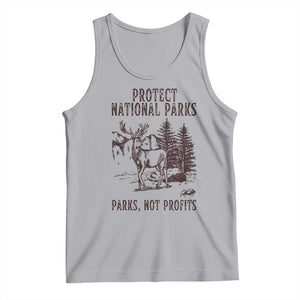 Protect National Parks Tank Top Support Parks Not Profits Deer TS02 Athletic Heather Print Your Wear