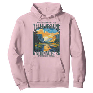 Yellowstone National Park Hoodie Worlds First NP Retro Vintage Graphic TS02 Light Pink Print Your Wear