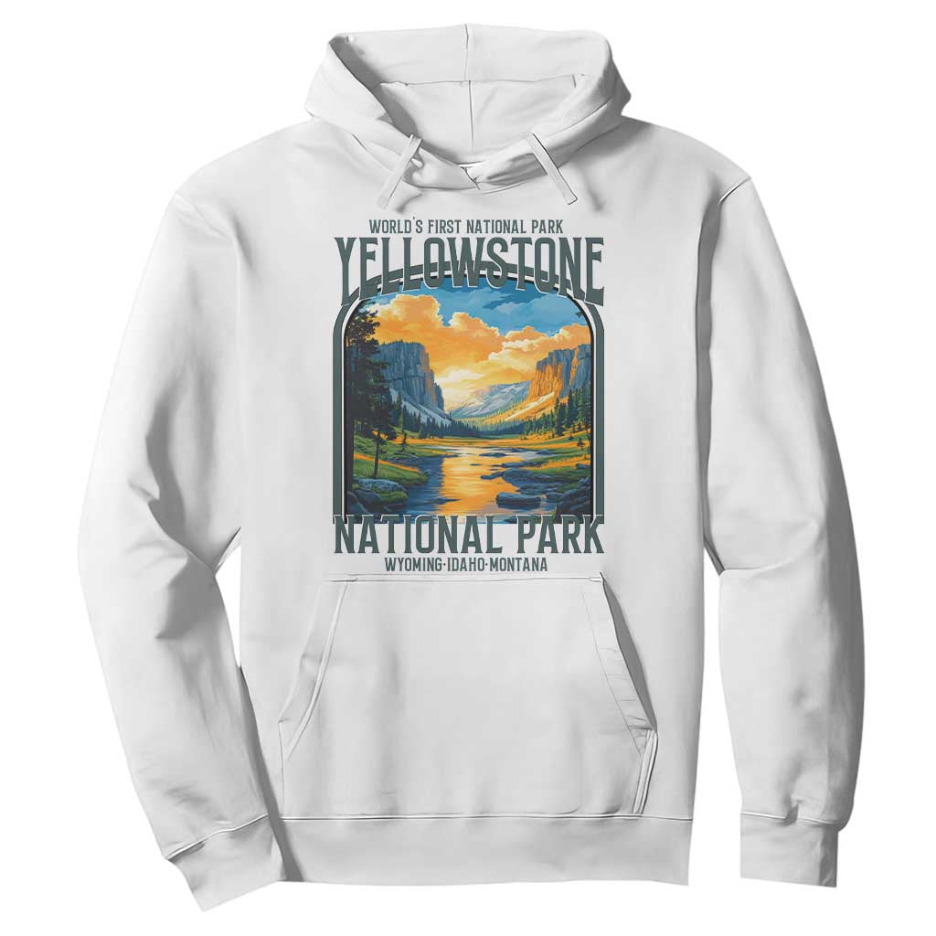 Yellowstone National Park Hoodie Worlds First NP Retro Vintage Graphic TS02 White Print Your Wear