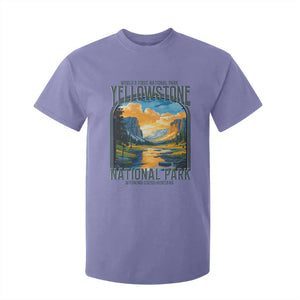 Yellowstone National Park T Shirt For Kid Worlds First NP Retro Vintage Graphic TS02 Violet Print Your Wear