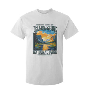 Yellowstone National Park T Shirt For Kid Worlds First NP Retro Vintage Graphic TS02 White Print Your Wear