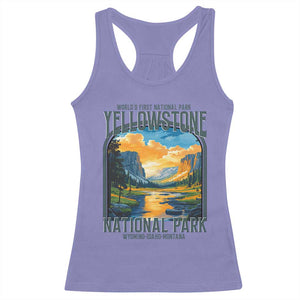 Yellowstone National Park Racerback Tank Top Worlds First NP Retro Vintage Graphic TS02 Violet Print Your Wear