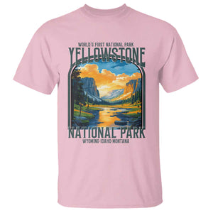 Yellowstone National Park T Shirt Worlds First NP Retro Vintage Graphic TS02 Light Pink Print Your Wear