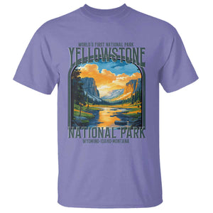 Yellowstone National Park T Shirt Worlds First NP Retro Vintage Graphic TS02 Violet Print Your Wear