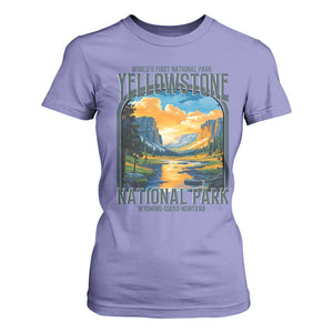 Yellowstone National Park T Shirt For Women Worlds First NP Retro Vintage Graphic TS02 Violet Print Your Wear