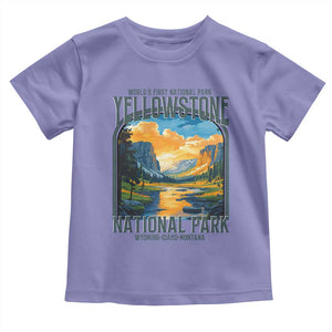 Yellowstone National Park Toddler T Shirt Worlds First NP Retro Vintage Graphic TS02 Violet Print Your Wear