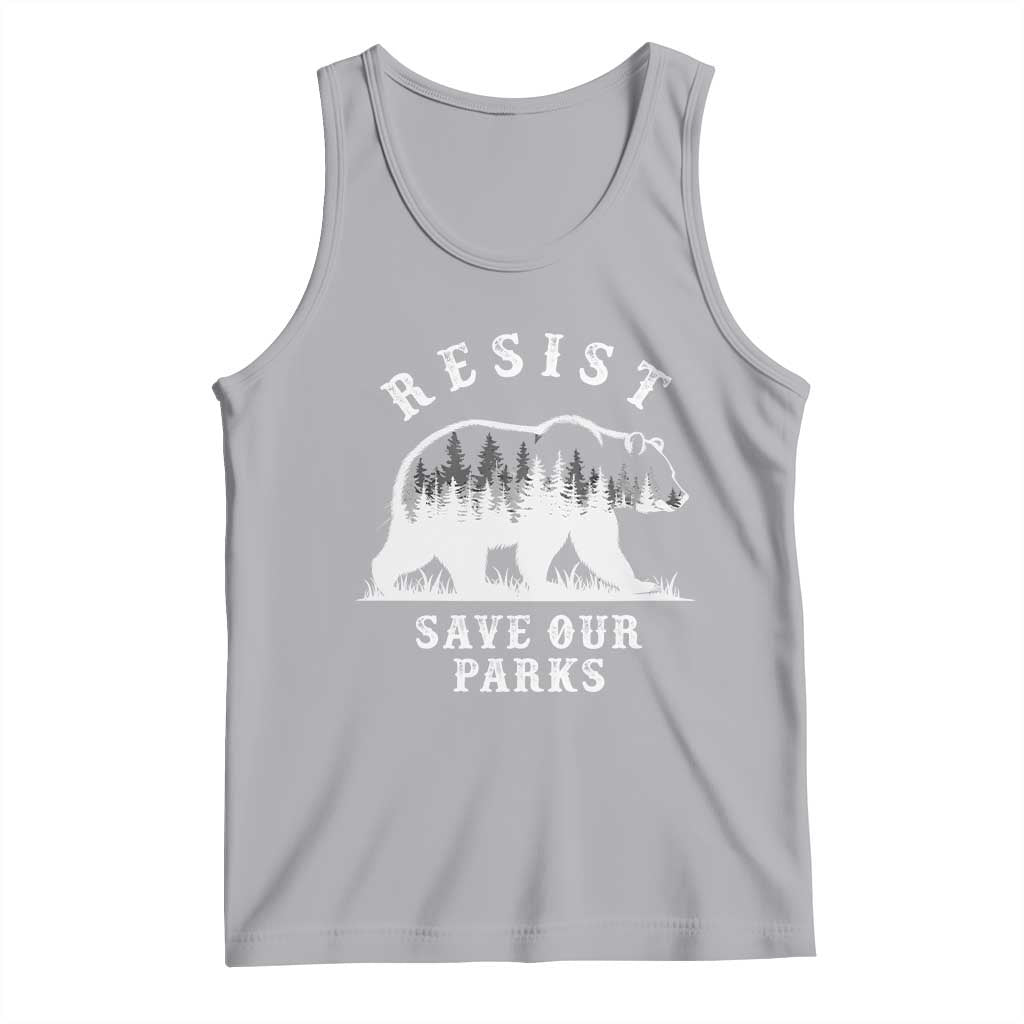 Resist Save Our Parks Tank Top Bear US National Parks Wildlife Nature TS02 Athletic Heather Print Your Wear