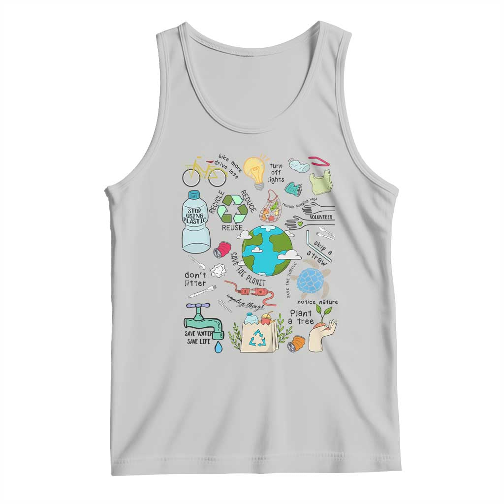 Save The Planet Tank Top Earth Day Protect Nature Environmental Recycling TS02 Ash Print Your Wear