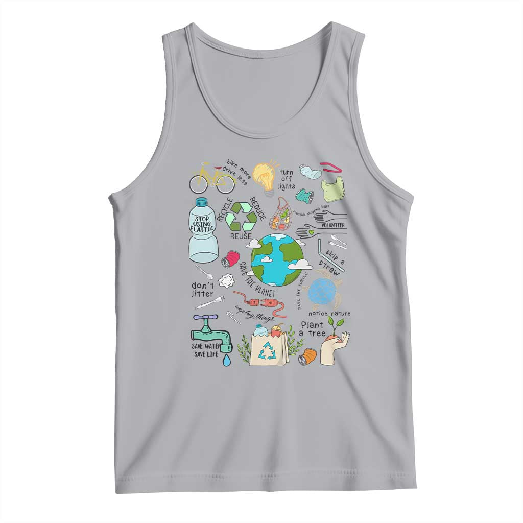 Save The Planet Tank Top Earth Day Protect Nature Environmental Recycling TS02 Athletic Heather Print Your Wear