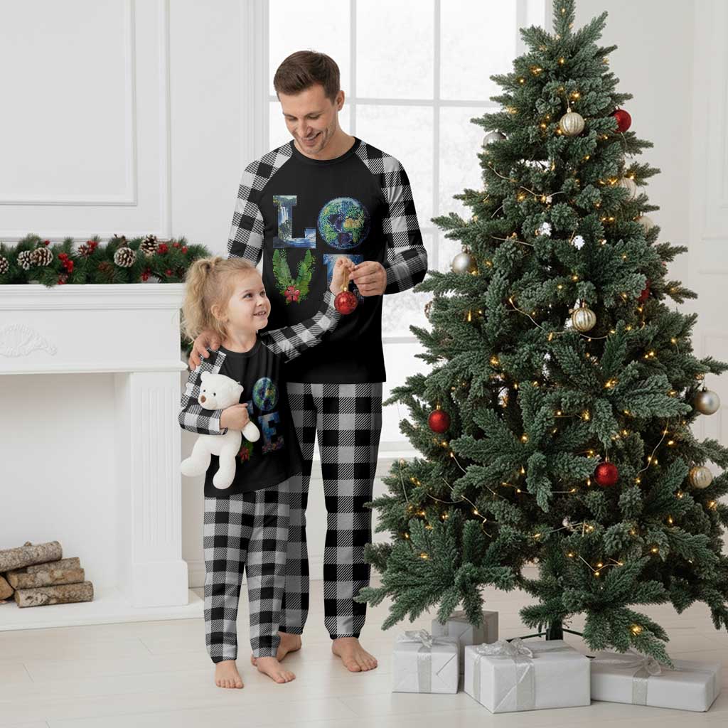 Earth Day LOVE Plaid Pajama Set Planet Anniversary Everyday TS02 White Plaid Print Your Wear
