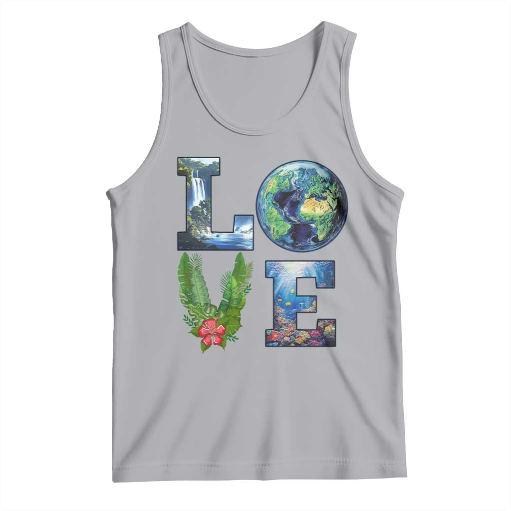 Earth Day LOVE Tank Top Planet Anniversary Everyday TS02 Athletic Heather Print Your Wear
