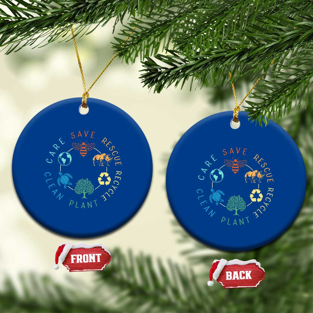 Save Bees Rescue Animals Recycle Plastic Ceramic Ornament Earth Day Protect The Environment TS02 1pc Blue Print Your Wear