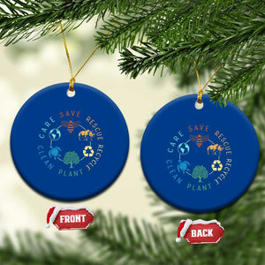 Save Bees Rescue Animals Recycle Plastic Ceramic Ornament Earth Day Protect The Environment TS02 1pc Blue Print Your Wear