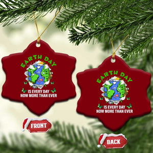 Earth Day Is Every Day Ceramic Ornament Now More Than Ever TS02 Print Your Wear