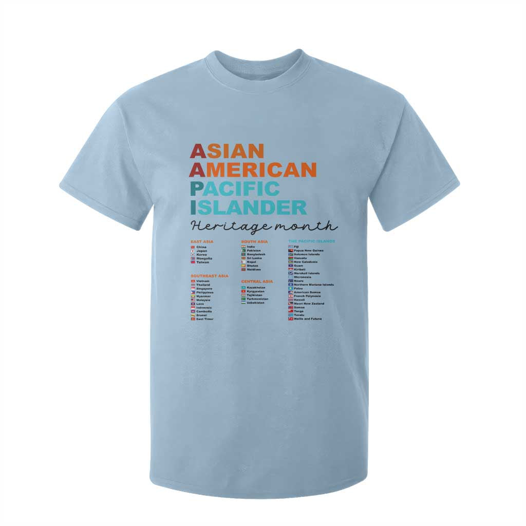 AAPI Heritage Month T Shirt For Kid Asian American and Pacific Islander Countries Pride TS02 Light Blue Print Your Wear