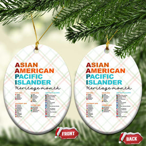 AAPI Heritage Month Ceramic Ornament Asian American and Pacific Islander Countries Pride TS02 Print Your Wear