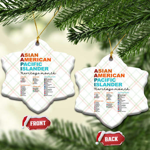 AAPI Heritage Month Ceramic Ornament Asian American and Pacific Islander Countries Pride TS02 Print Your Wear