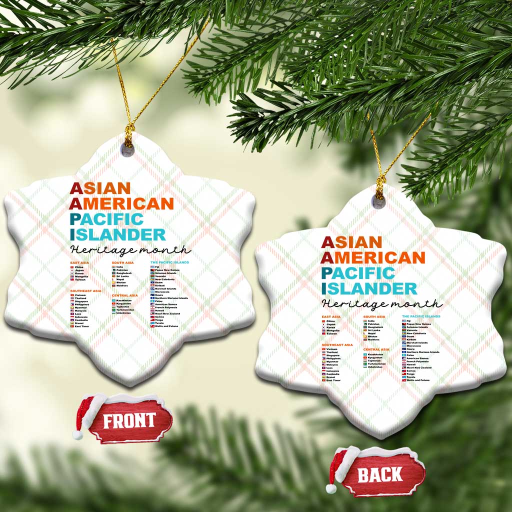 AAPI Heritage Month Ceramic Ornament Asian American and Pacific Islander Countries Pride TS02 Print Your Wear