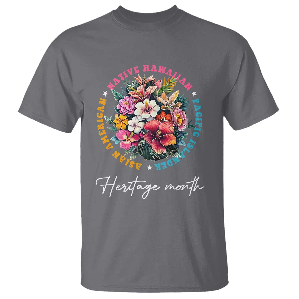 AAPI Heritage Month T Shirt Asian American Native Hawaiian Pacific Islander Vintage TS02 Charcoal Print Your Wear