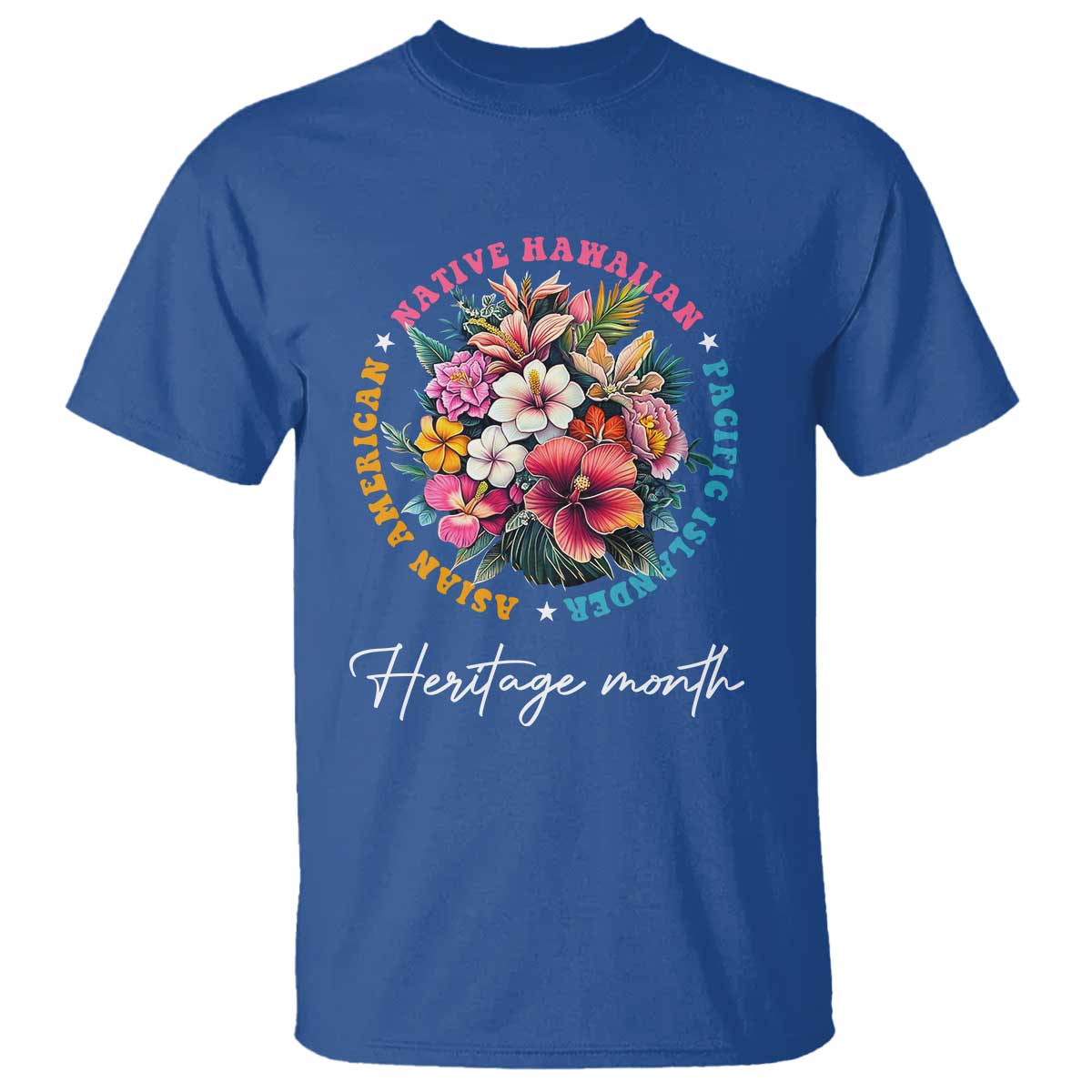 AAPI Heritage Month T Shirt Asian American Native Hawaiian Pacific Islander Vintage TS02 Royal Blue Print Your Wear