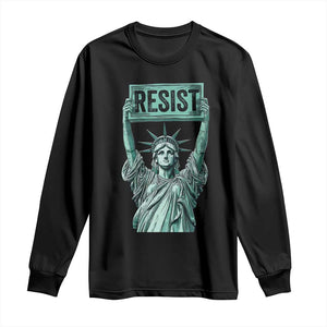 Statue of Liberty Resist Long Sleeve Shirt Retro TS02 Black Print Your Wear