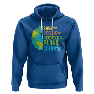 Earth Day Hoodie Save Bees Rescue Animals Recycle Plant Tree Planet Earth Day TS02 Royal Blue Printyourwear