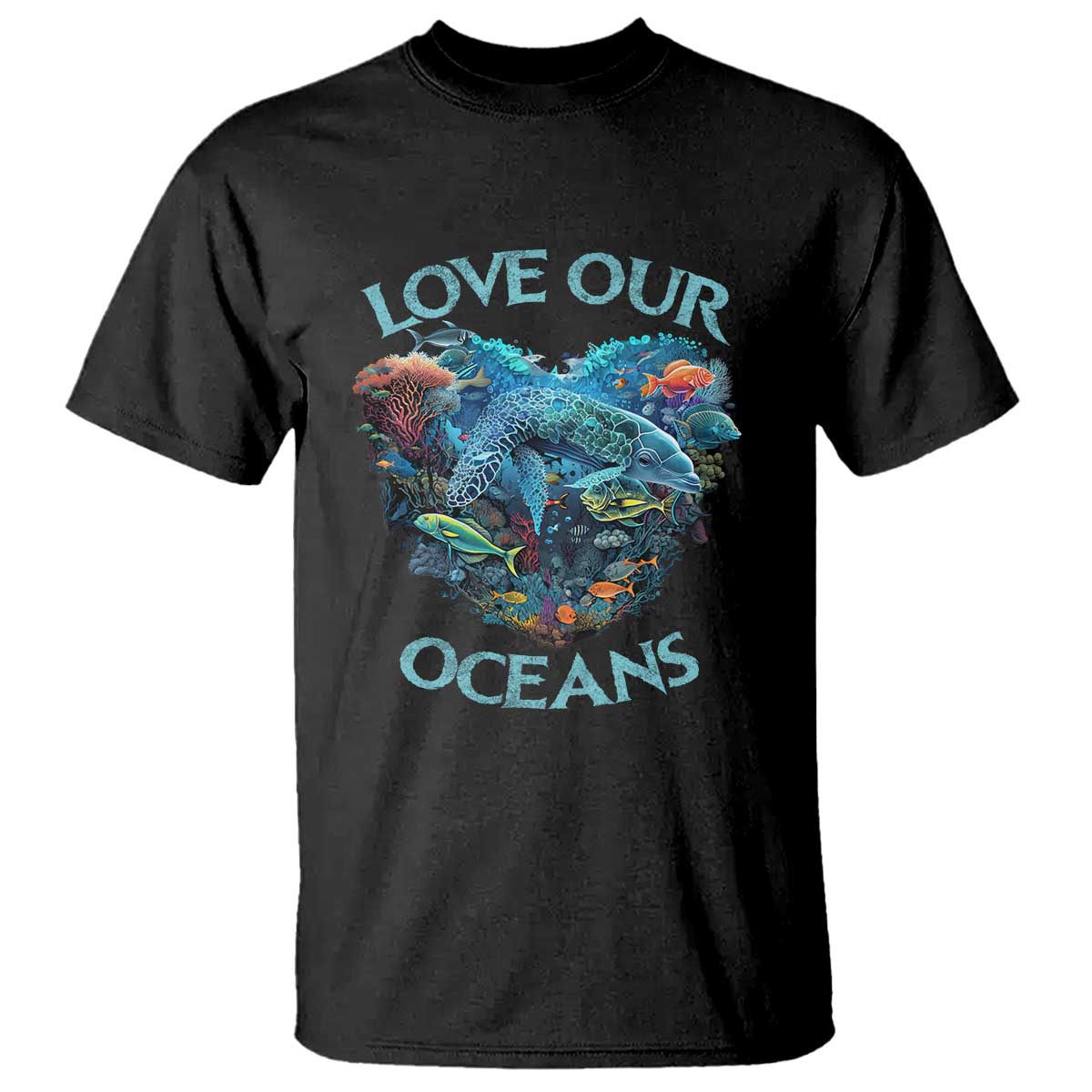 Earth Day T Shirt Love Our Oceans World Ocean Day Earth Day Crisis Environment TS02 Black Printyourwear