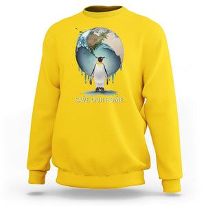 Earth Day Sweatshirt Animal Wildlife Conservation Penguin Save Our Home Earth Day TS02 Daisy Printyourwear