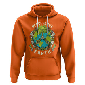 Earth Day Hoodie Peace Love Earth Happy Earth Day Plant More Trees Go Planet TS02 Orange Printyourwear