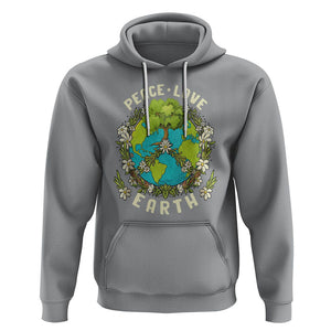 Earth Day Hoodie Peace Love Earth Happy Earth Day Plant More Trees Go Planet TS02 Sport Gray Printyourwear