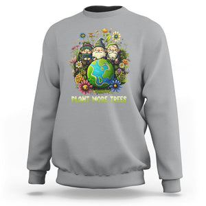 Earth Day Sweatshirt Plant More Trees Go Green Go Planet Happy Earth Day Gnomes TS02 Sport Gray Printyourwear